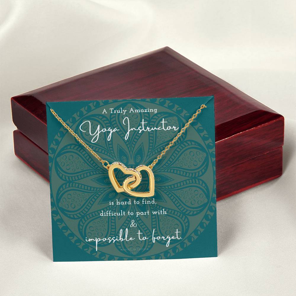 Gift For Yoga Instructor Yoga Instructor Appreciation Gift A Truly Amazing Yoga Instructor Gift Interlocking Hearts Necklace