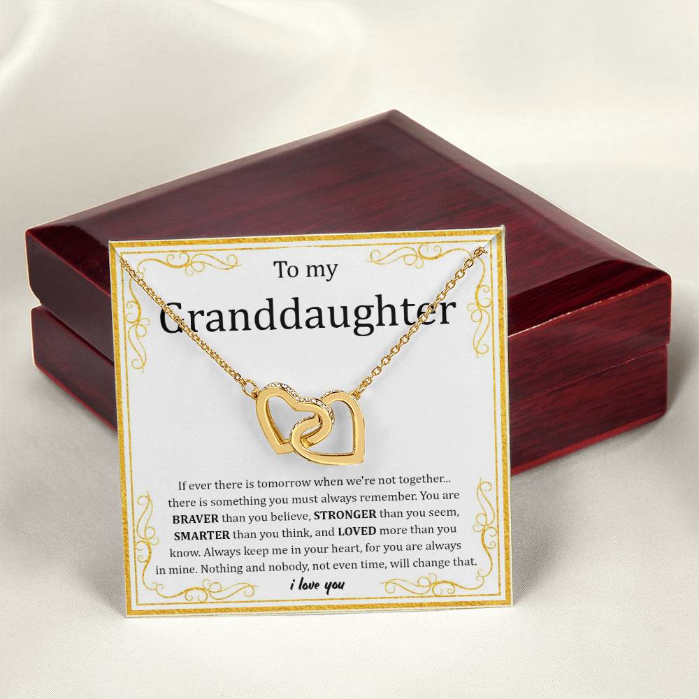 Surprise Gift For Granddaughter - Interlocking Hearts Necklace