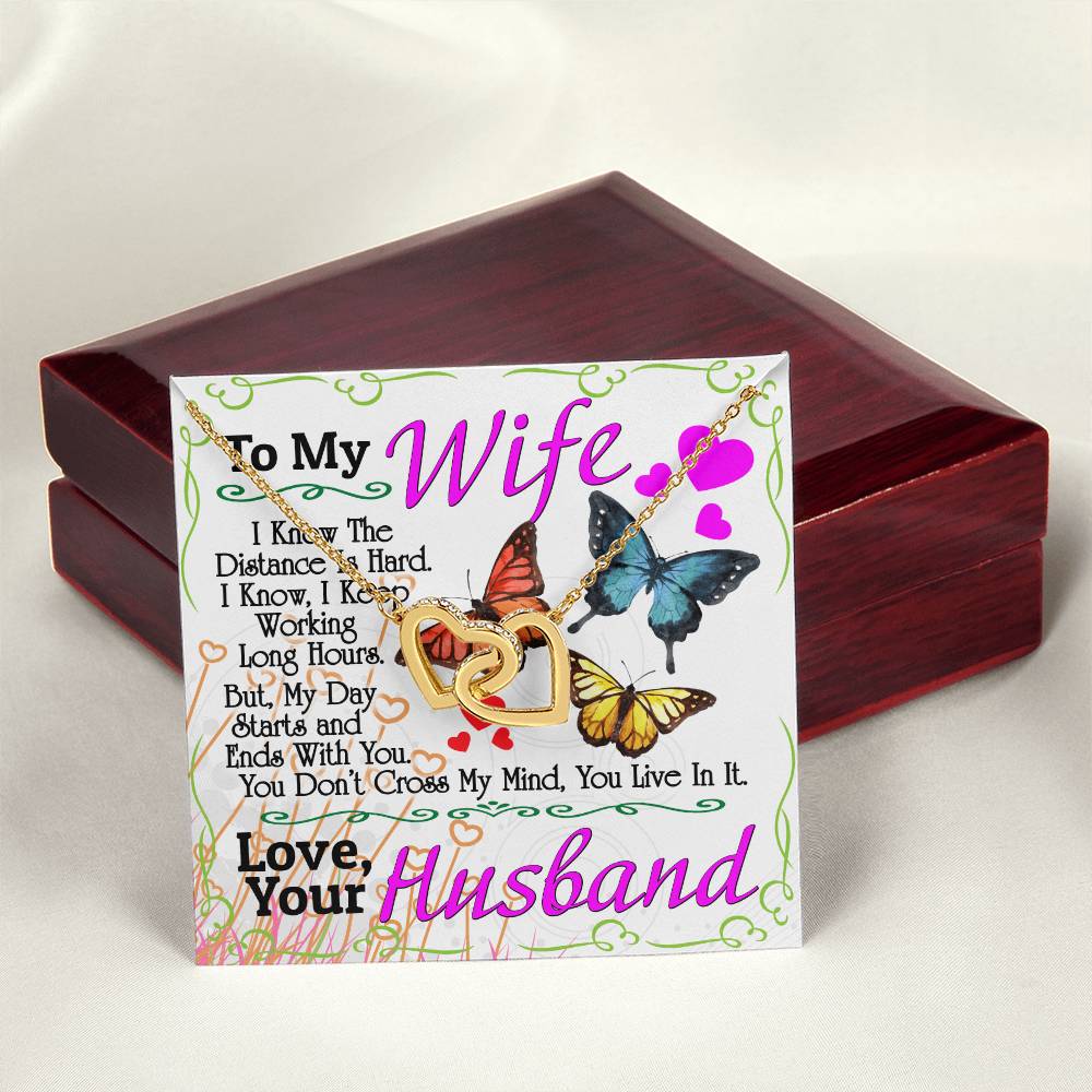 Gift For Wife - Interlocking Heart Necklace Interlocking Hearts Necklace