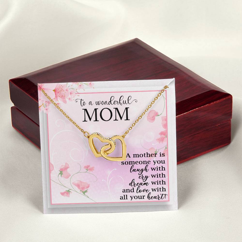 Interlocking Hearts For Mom Love With All Your Heart Interlocking Hearts Necklace