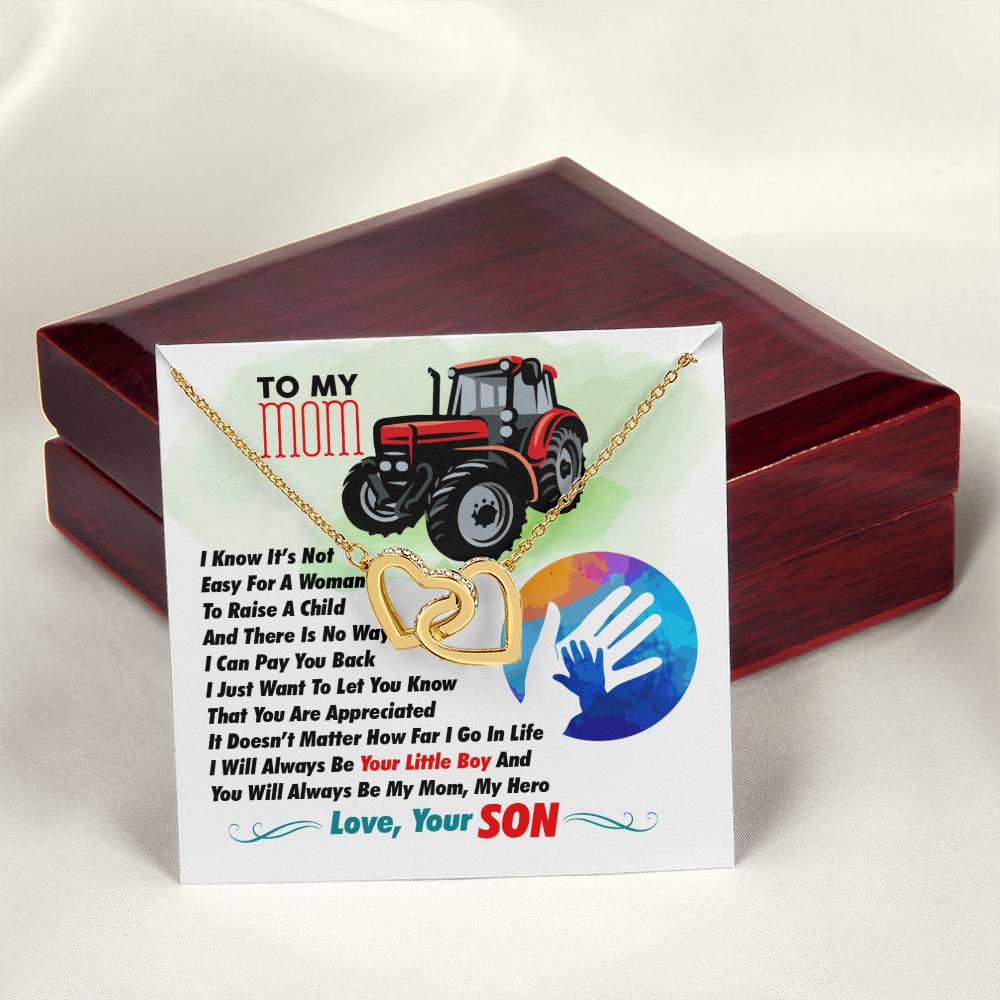 Farmer'S Mom - Interlocking Heart Necklace Interlocking Hearts Necklace