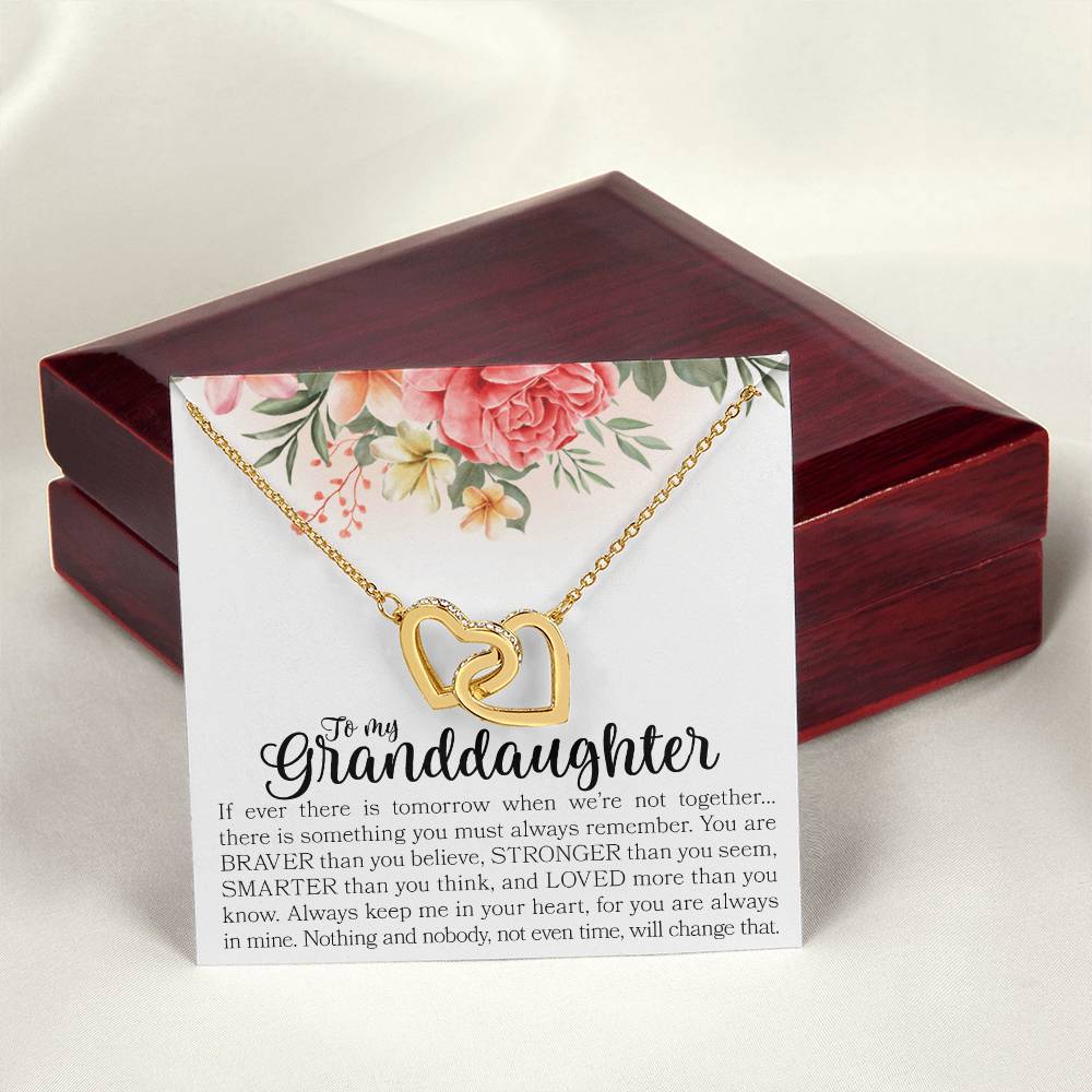 Infinity Love - To Granddaughter Interlocking Hearts Necklace