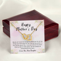 'Connected By The Heart' Necklace - Amazing Mother'S Day Gift Idea From Daughter Interlocking Hearts Necklace
