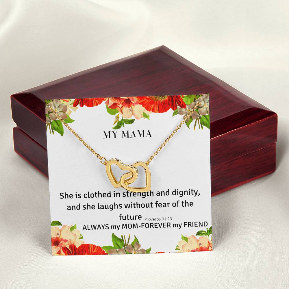 Gift For Mom-Necklace For Mama Interlocking Hearts Necklace