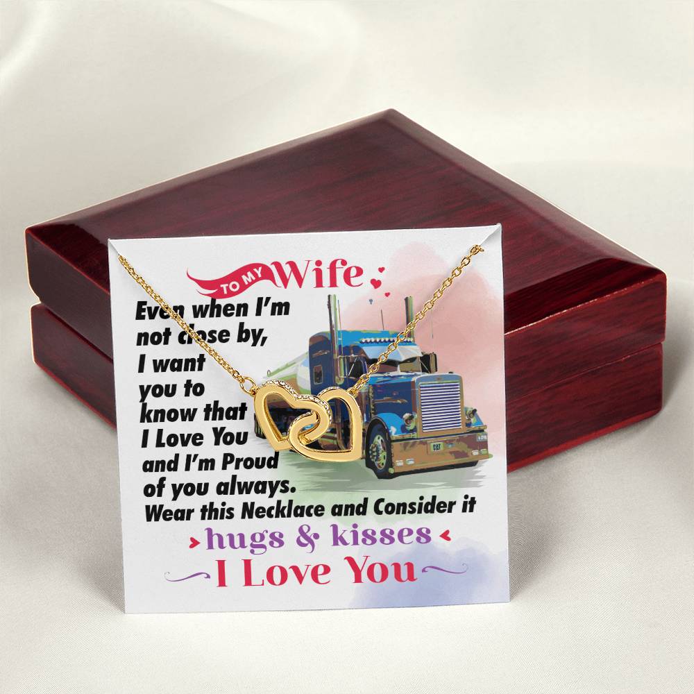 Trucker'S Wife- Interlocking Necklace Interlocking Hearts Necklace