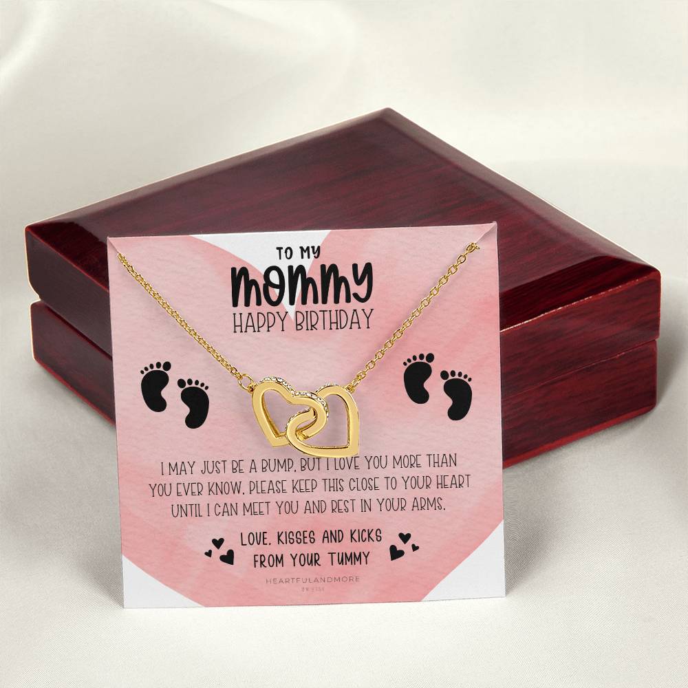 New Mom Birthday Pregnant Wife Birthday Gift Birthday Gift For Pregnant Wife Jewelry For Pregnant Wife Expecting Wife Birthday Interlocking Hearts Necklace