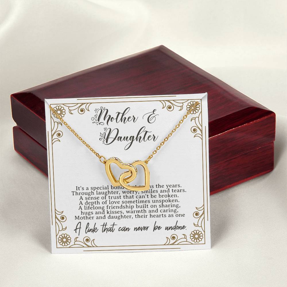 Mother Daughter Necklace Mothers Day Birthday Or Christmas Gift For Mother Or Daughter Interlocking Hearts Necklace Mother Quote
