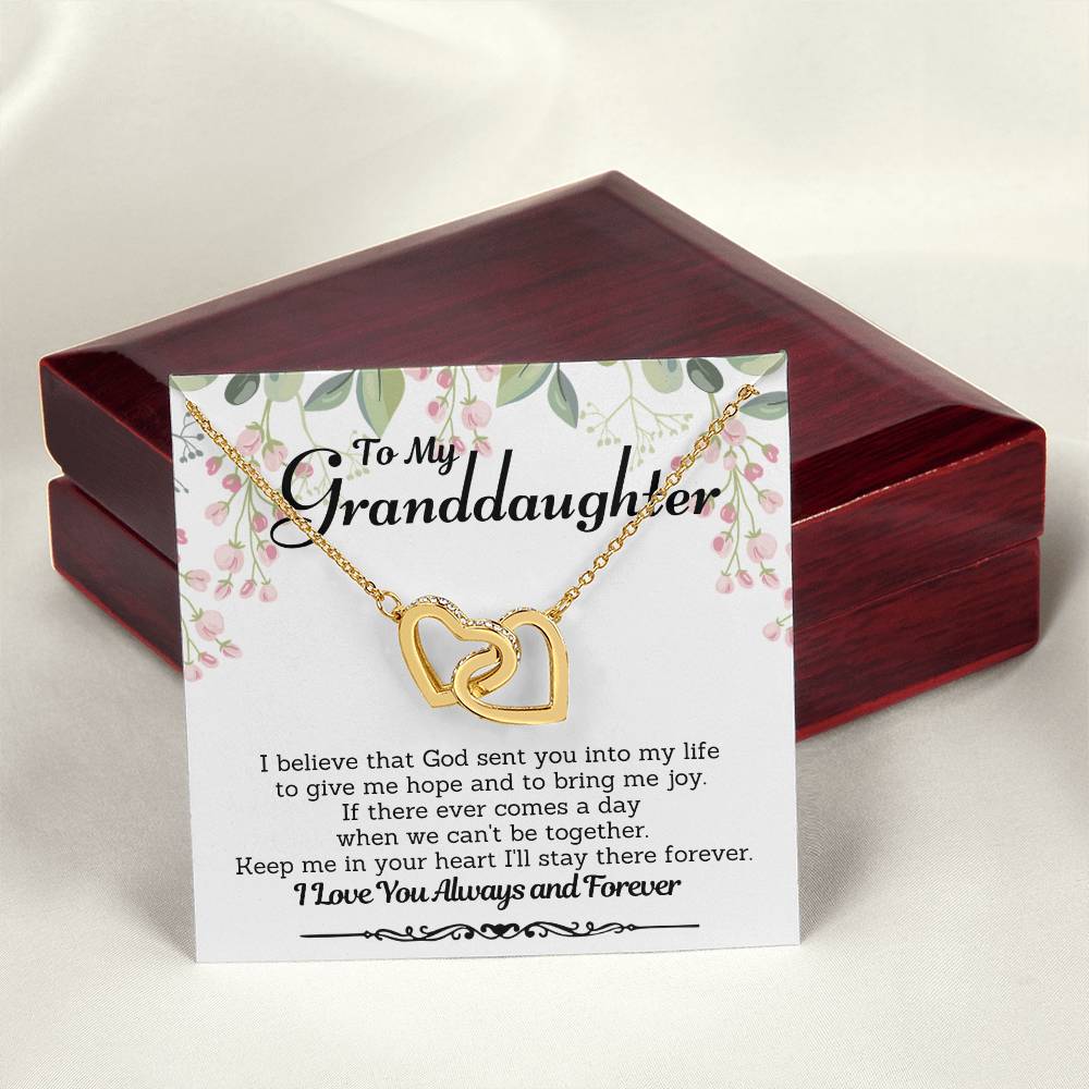 Interlocking Hearts Necklace-To My Granddaughter