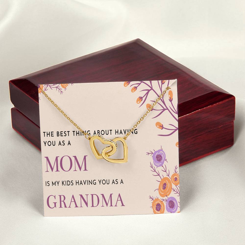 To My Mom Infinite Heart Message Card For All Necklace Jewelry From Son Daughter Gift Anniversary Birthday Graduation Mothers Day Interlocking Hearts Necklace