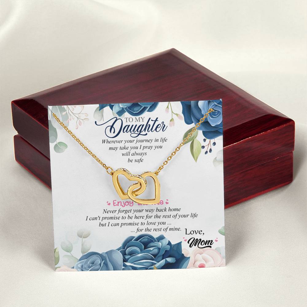 To My Daughter - Interlocking Hearts Necklace