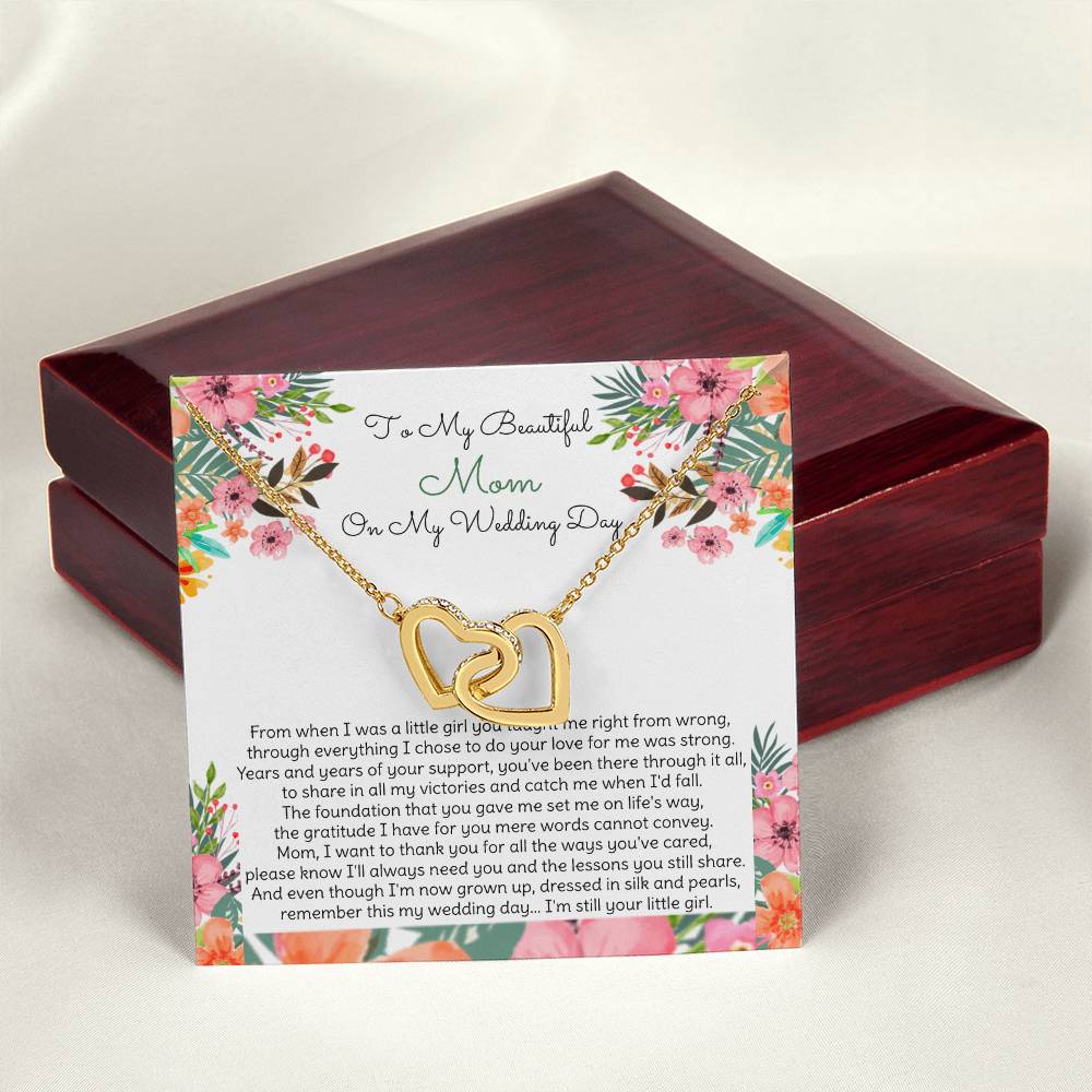 Mother Of The Bride Gift From Daughter Interlocking Hearts Necklace
