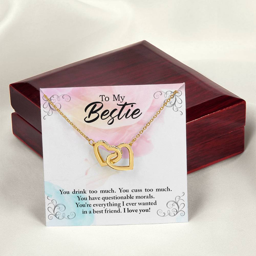 To My Bestie - I Ever Wanted - Interlocking Hearts Necklace