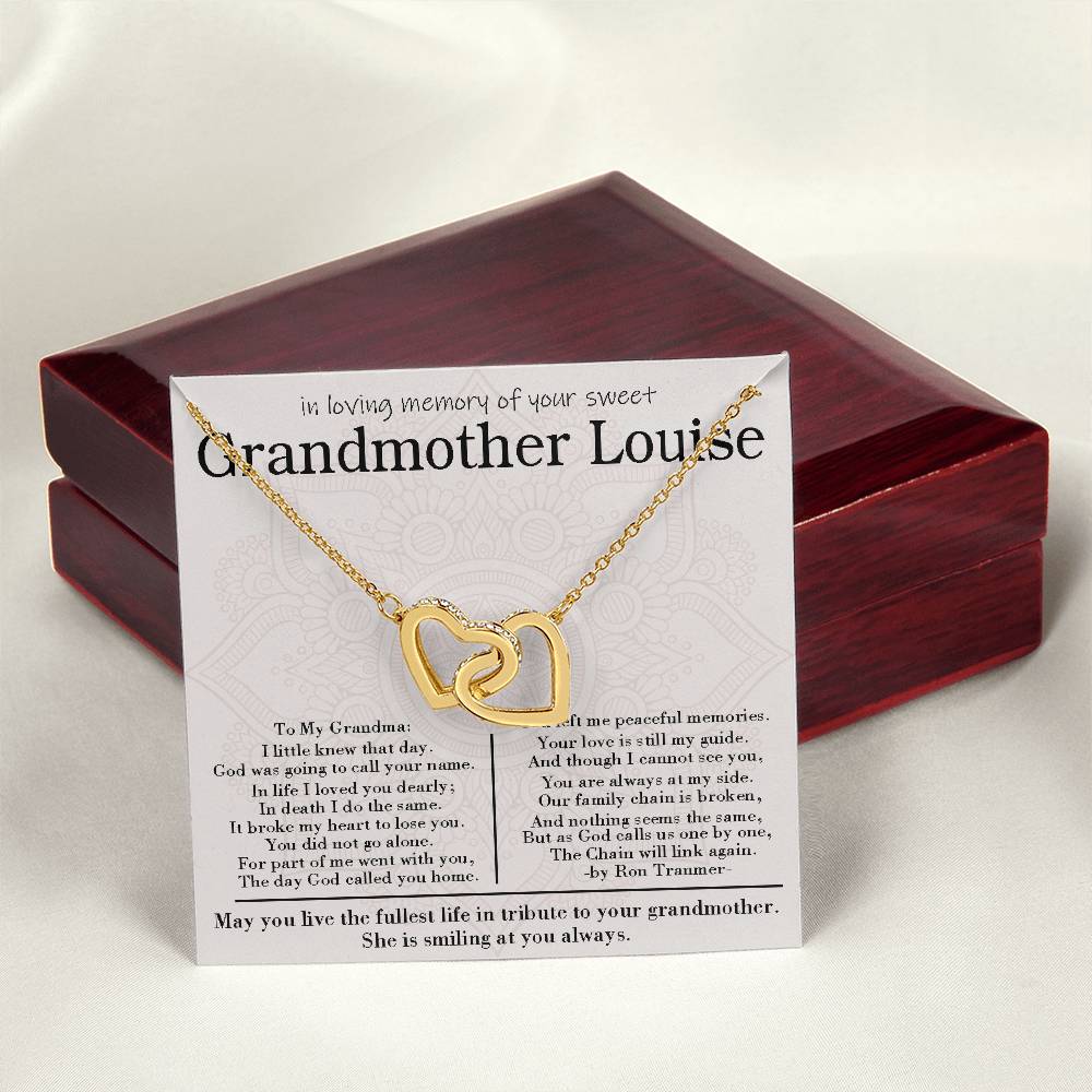 Loss Of Grandmother Luise Interlocking Hearts Necklace