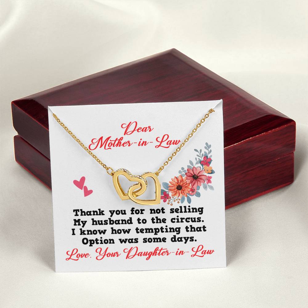 Gift For Mother In Law - Interlocking Heart Necklace Interlocking Hearts Necklace