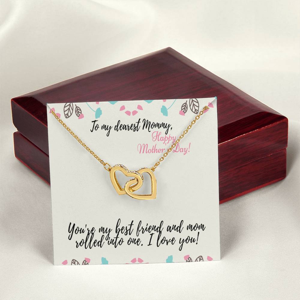 Mother'S Day Gift For Mom - Love You Mom For Forever Love Interlocking Hearts Necklace
