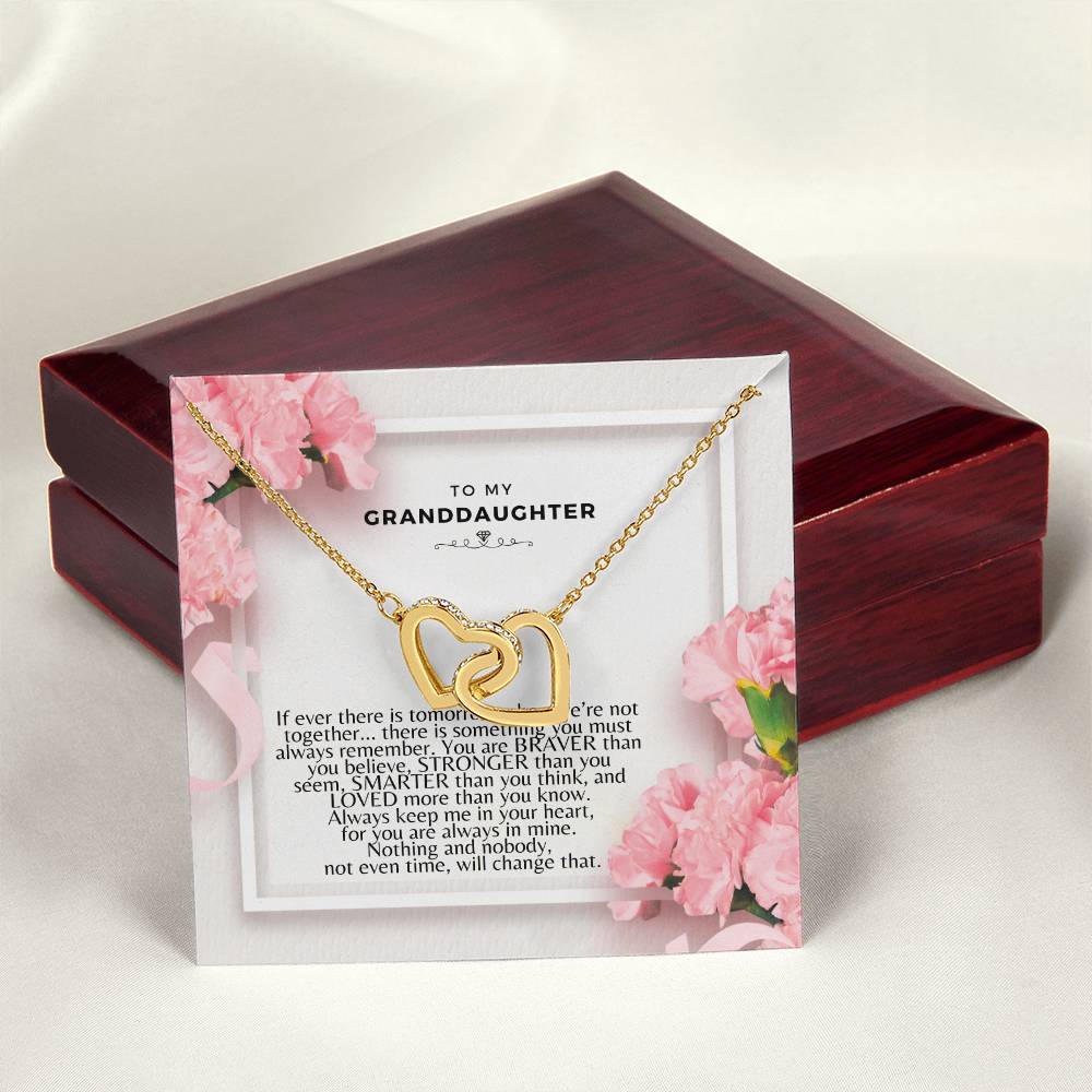 Interlocking Hearts - To Granddaughter Interlocking Hearts Necklace