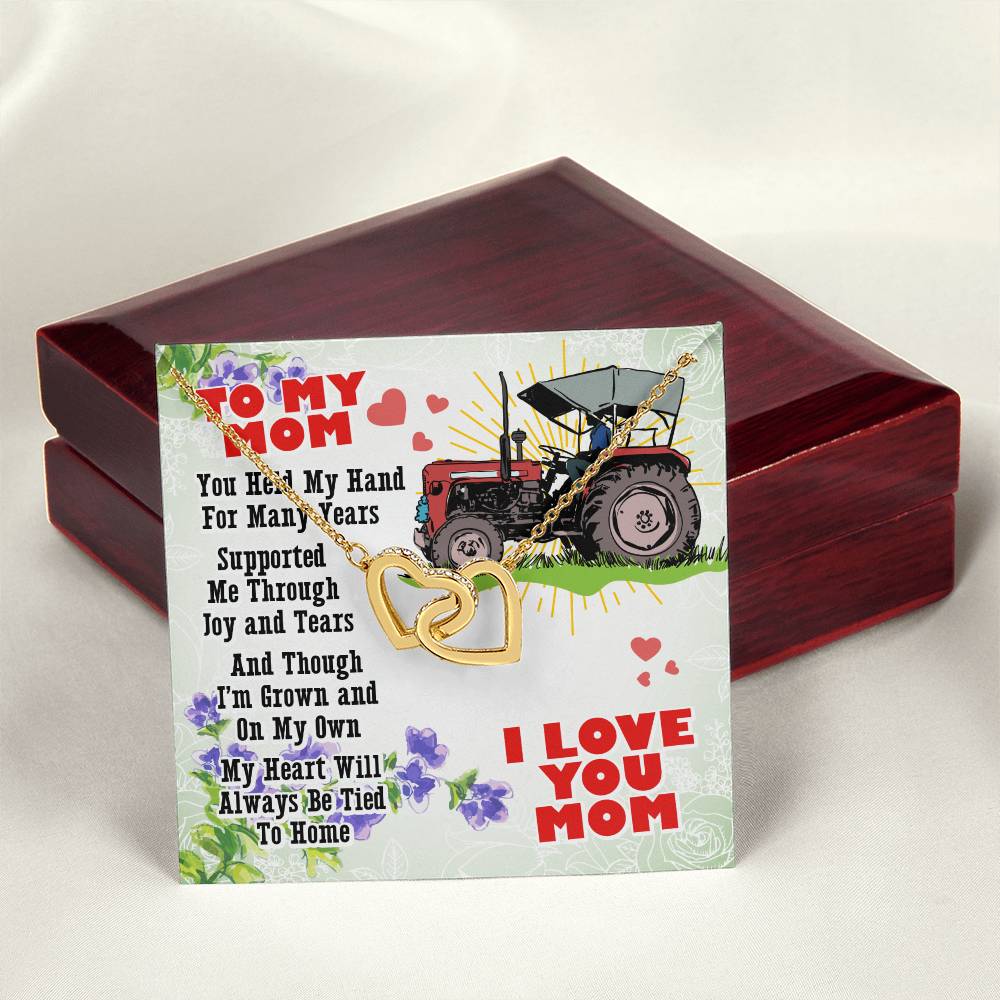 Farmer'S Mom- Interlocking Heart Necklace Interlocking Hearts Necklace