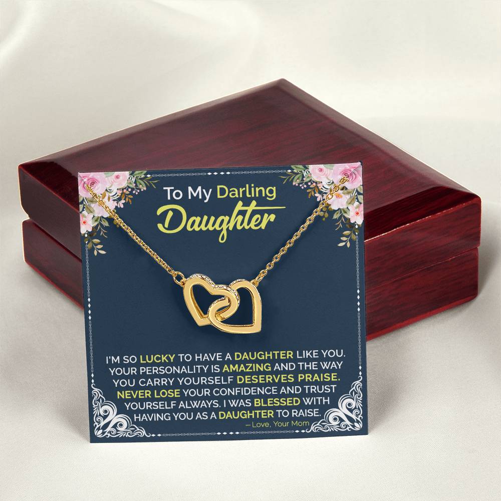 Mom To Daughter - Interlocking Hearts Necklace