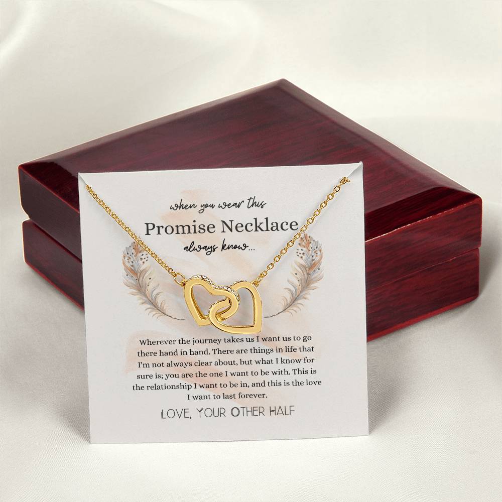To My Beloved Promise Necklace Interlocking Hearts Necklace