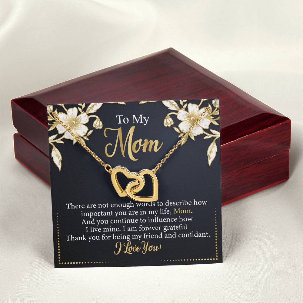 To My Mom Interlocking Hearts Necklace