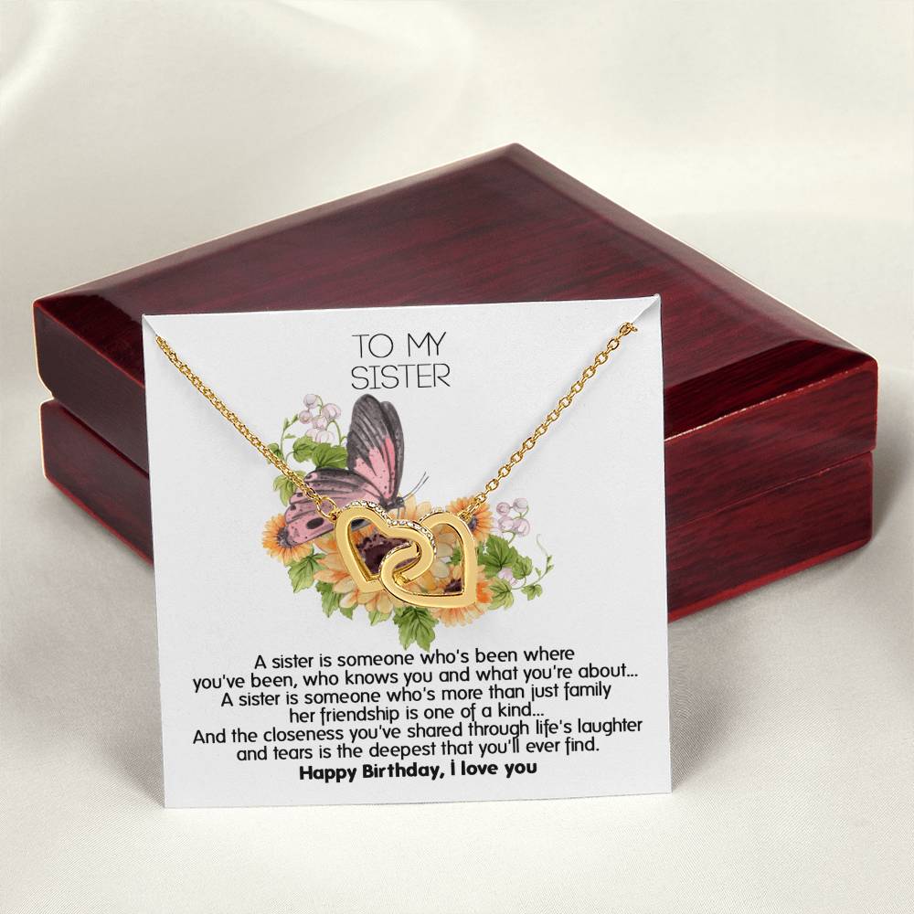 Give This Unique Necklace For Your Sister'S Birthday ! Interlocking Hearts Necklace