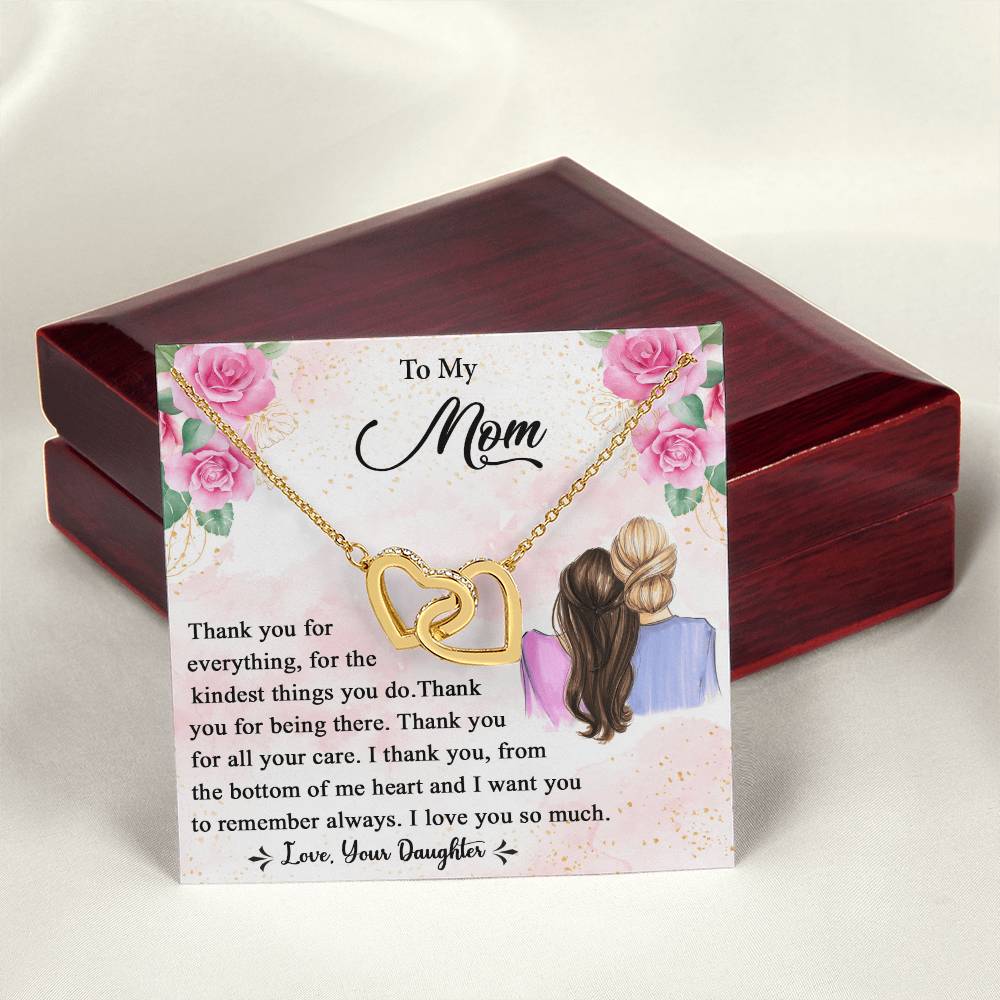 Mother'S Day Gift 2021 - Mother'S Day Gift Form Daughter Interlocking Hearts Necklace