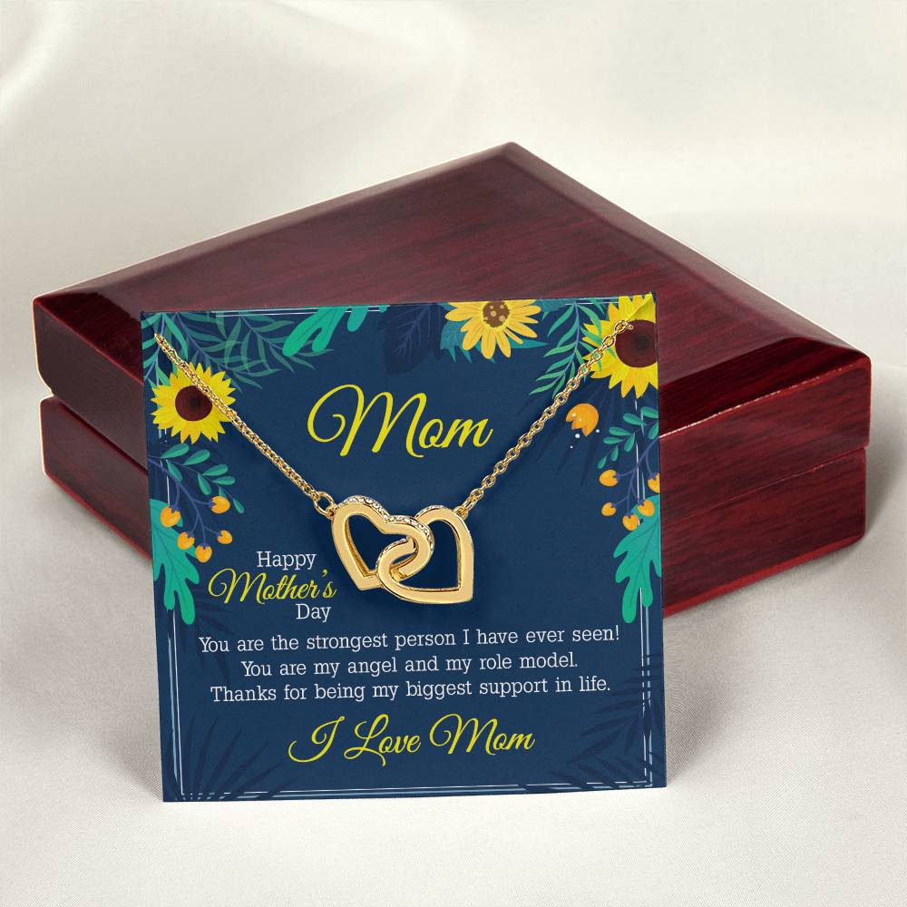 Happy Mother'S Day Interlocking Hearts Necklace