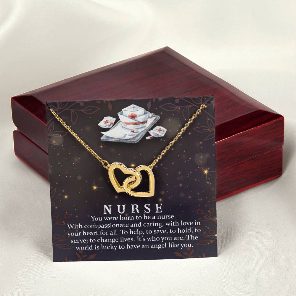 Interlocking Hearts Necklace Nurse Graduation Gift Nurse Gift Nurse Necklace Future Nurse Gift Gift For Nurse