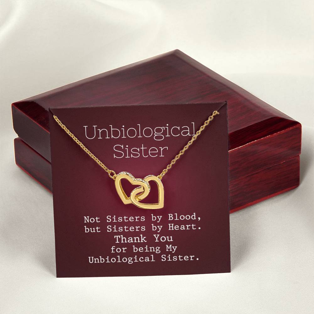 Unbiological Sister - United Heart Necklace Interlocking Hearts Necklace