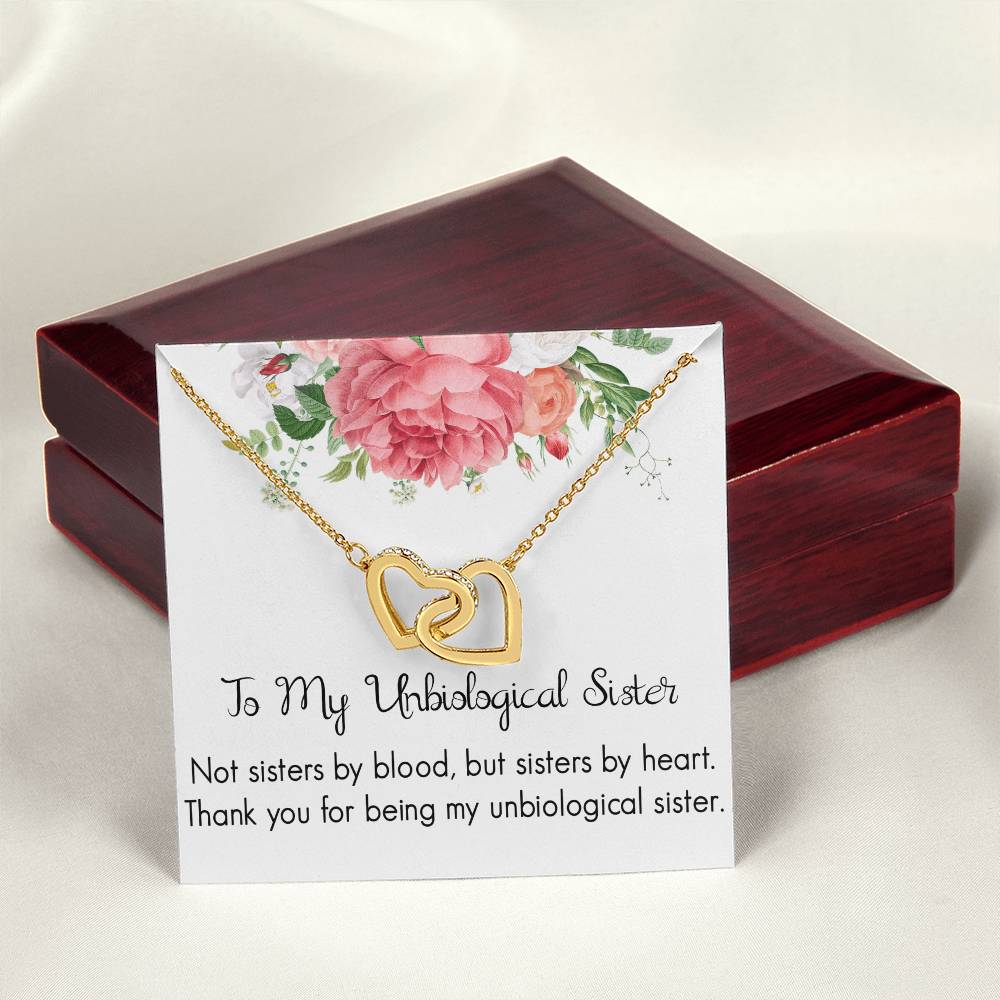 Unbiological Sister Interlocking Heart Necklace Interlocking Hearts Necklace