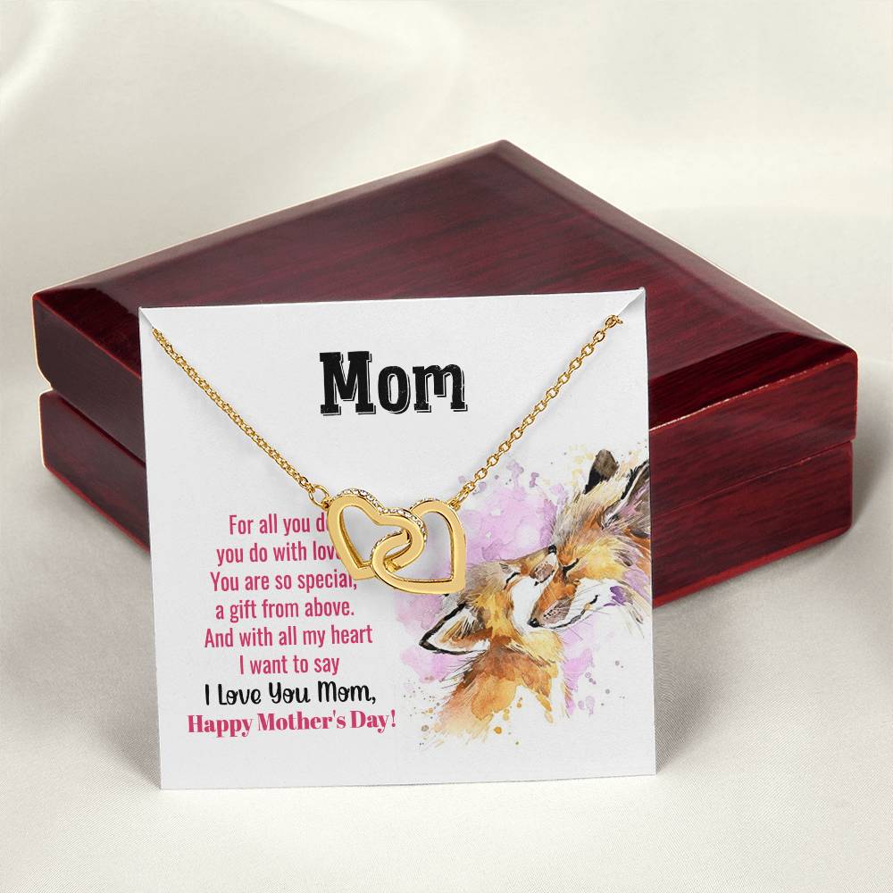 Happy Mothers Day Interlocking Hearts Interlocking Hearts Necklace