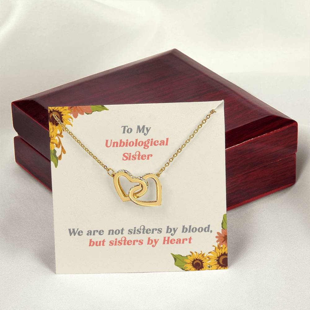 Interlocking Heart Necklace - To My Unbiological Sister Interlocking Hearts Necklace