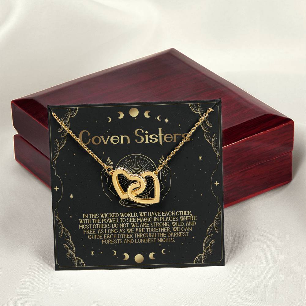 Coven Sisters Interlocking Interlocking Hearts Necklace