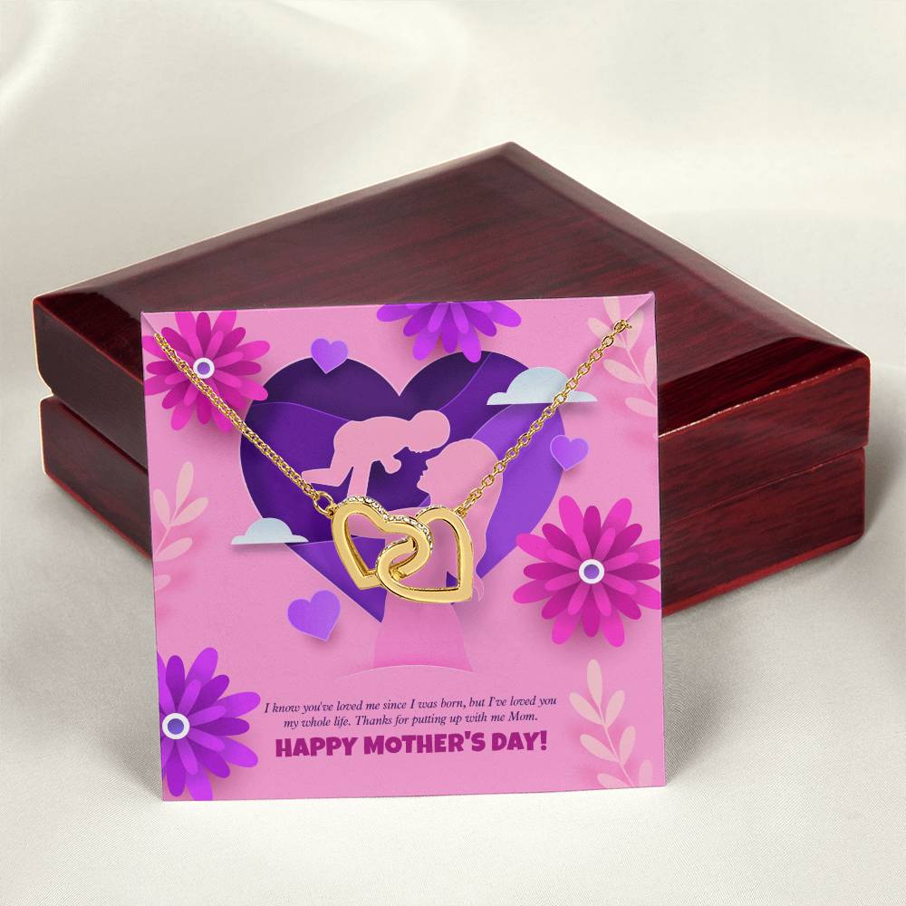 Happy Mother'S Day My First Love - Interlocking Hearts Necklace