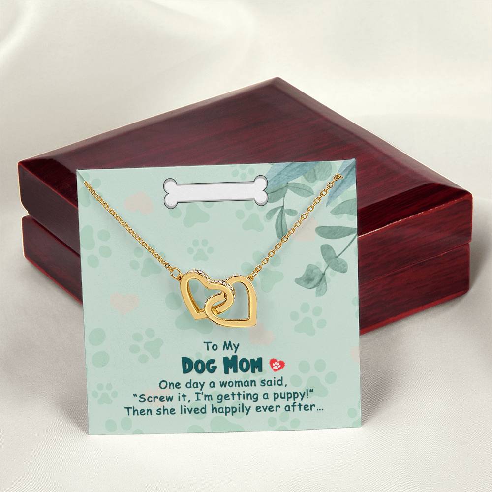 Interlocking Hearts Necklace To My Dog Mom One Day