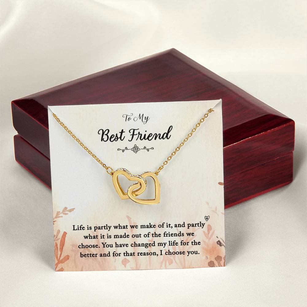 Interlocked Hearts Necklace For Best Friend Interlocking Hearts Necklace