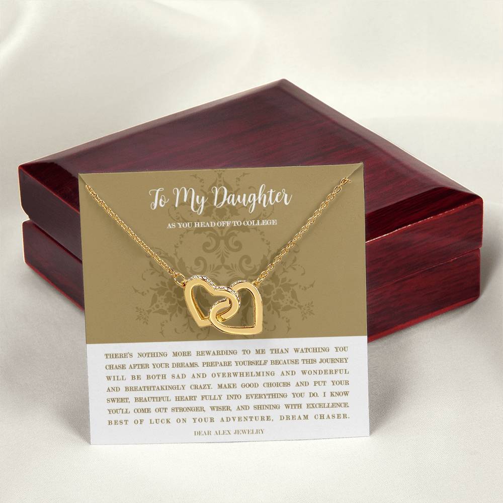 Heading To College Necklace Interlocking Hearts Necklace