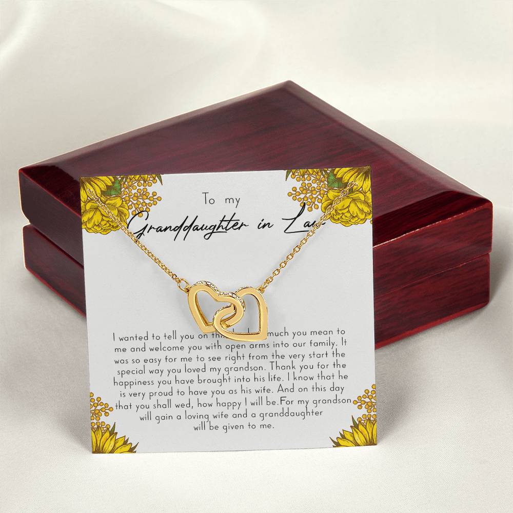 To My Granddaughter-In-Law Gift I Wanted To Tell You Interlocking Hearts Necklace
