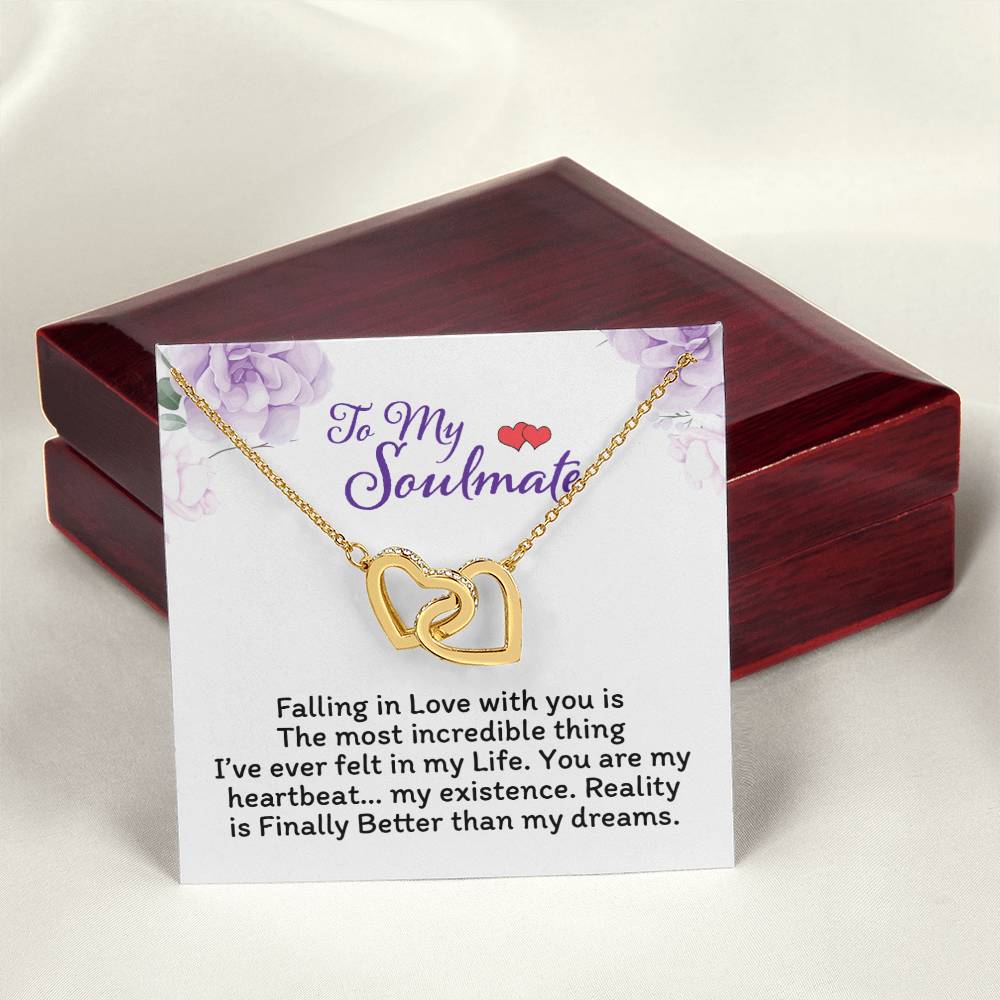 Gift For Girlfriend - Interlocking Heart Necklace Interlocking Hearts Necklace