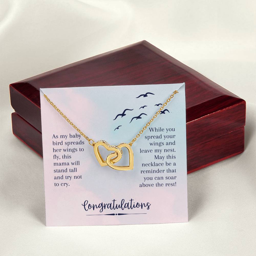 This Mama Will Stand Tall And Try Mot To Cry - Interlocking Heart Necklace Interlocking Hearts Necklace