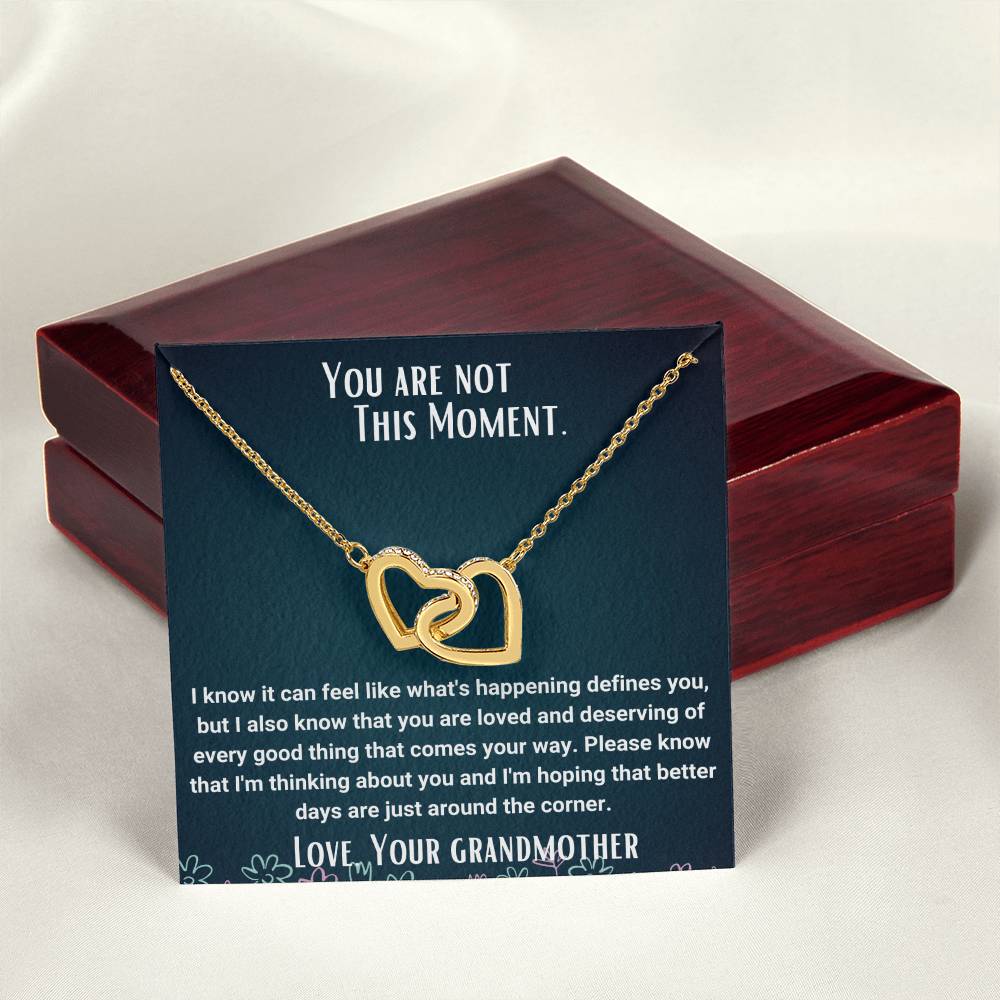 Interlocked Necklace Encouragement To Granddaughter Interlocking Hearts Necklace