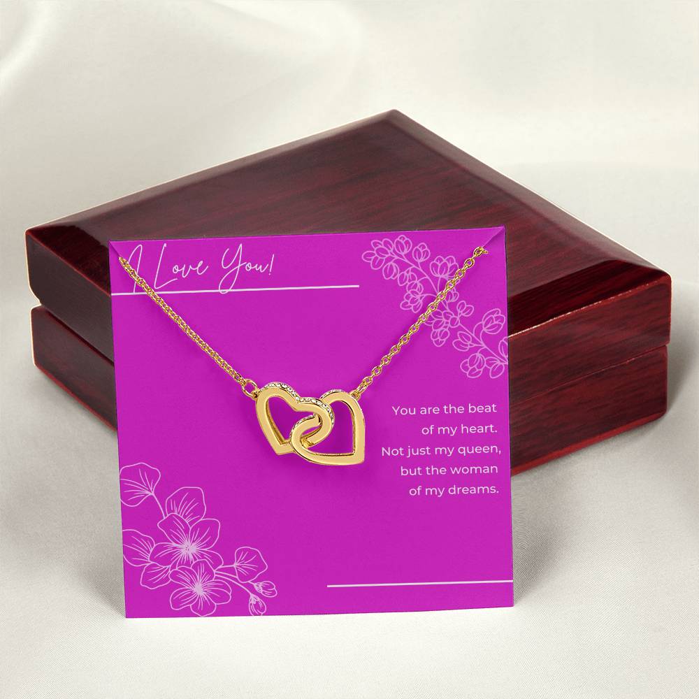 I Love You Linked Hearts Necklace Gift For Wife Interlocking Hearts Necklace