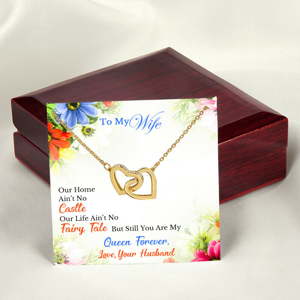 Husband To Wife Necklace Interlocking Hearts Necklace