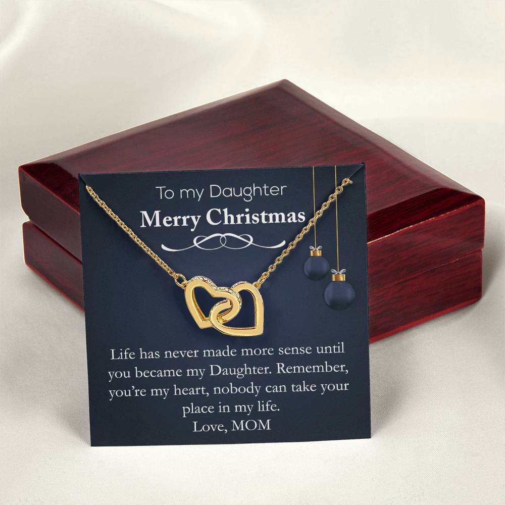 Christmas Gift For Daughters- Interlock Heart Necklace! Interlocking Hearts Necklace