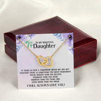 To My Daughter Necklace Gift From Mom Sentimental Jewelry Gift From Father Mother'S Day Gift For Daughter From Mother Interlocking Hearts Necklace