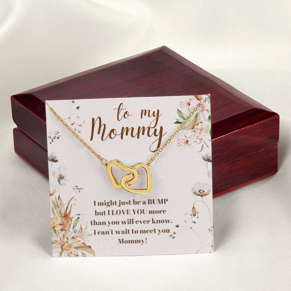 To My Mommy Gift For New Mom Interlocking Hearts Necklace