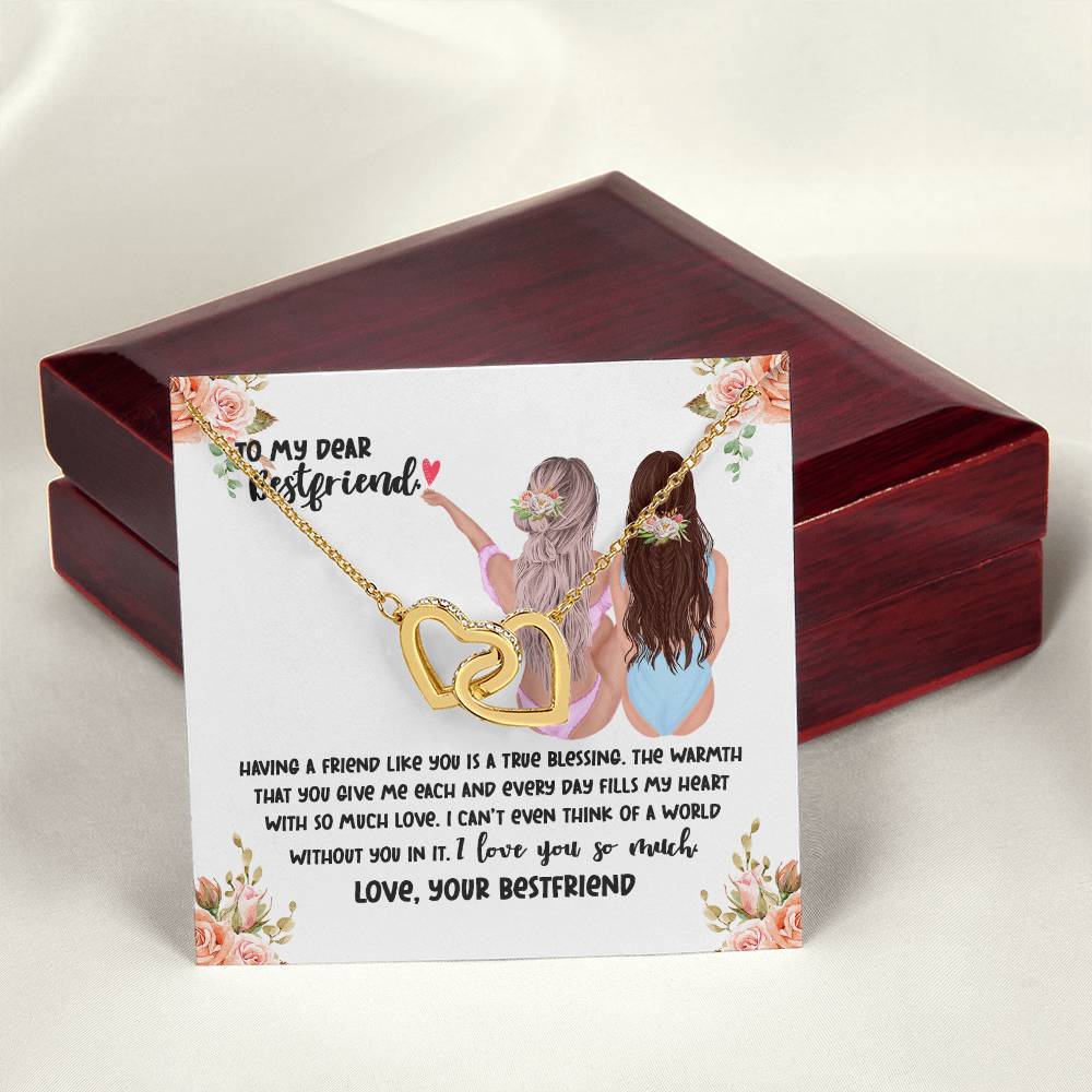 Bestfriend Interlocking Necklace Interlocking Hearts Necklace