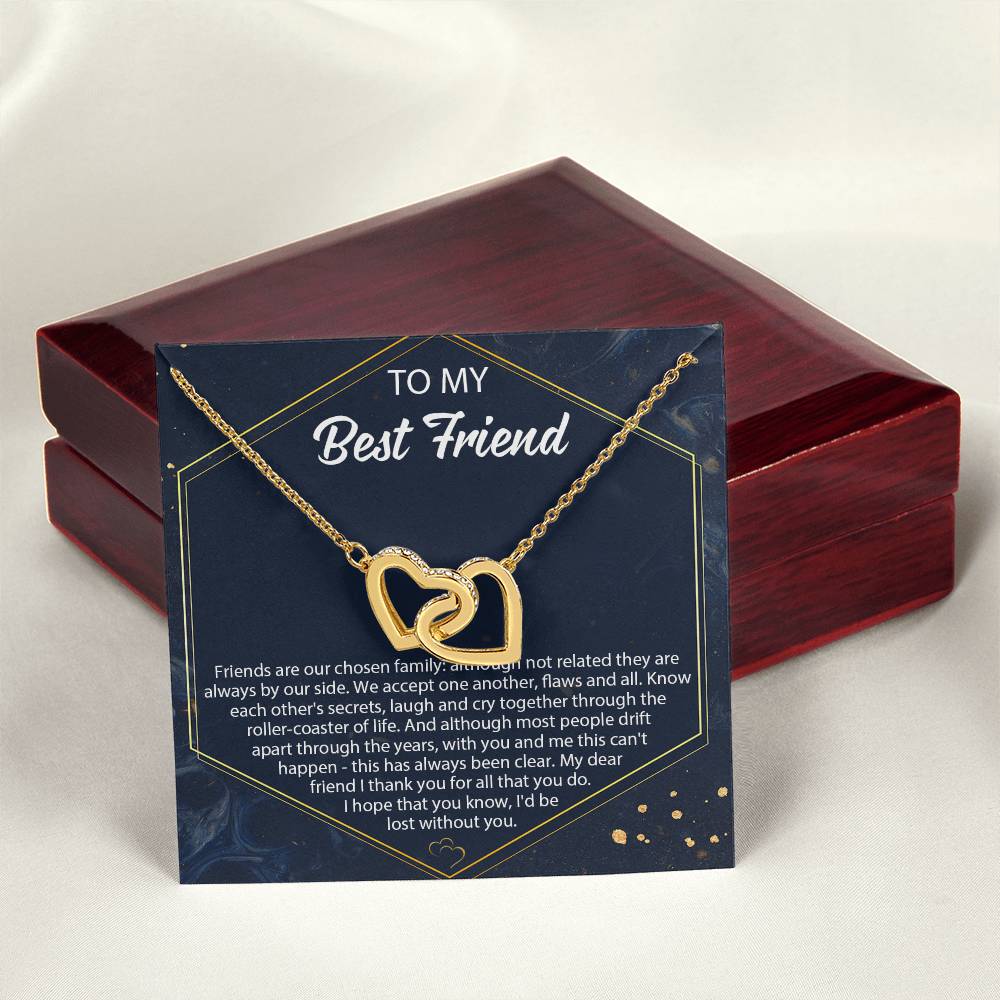 Best Friend Necklace Best Friend Necklace Personalize Bff Necklace Jewelry Best Friend Birthday Necklace Necklace Gift For Best Friend Interlocking Hearts Necklace