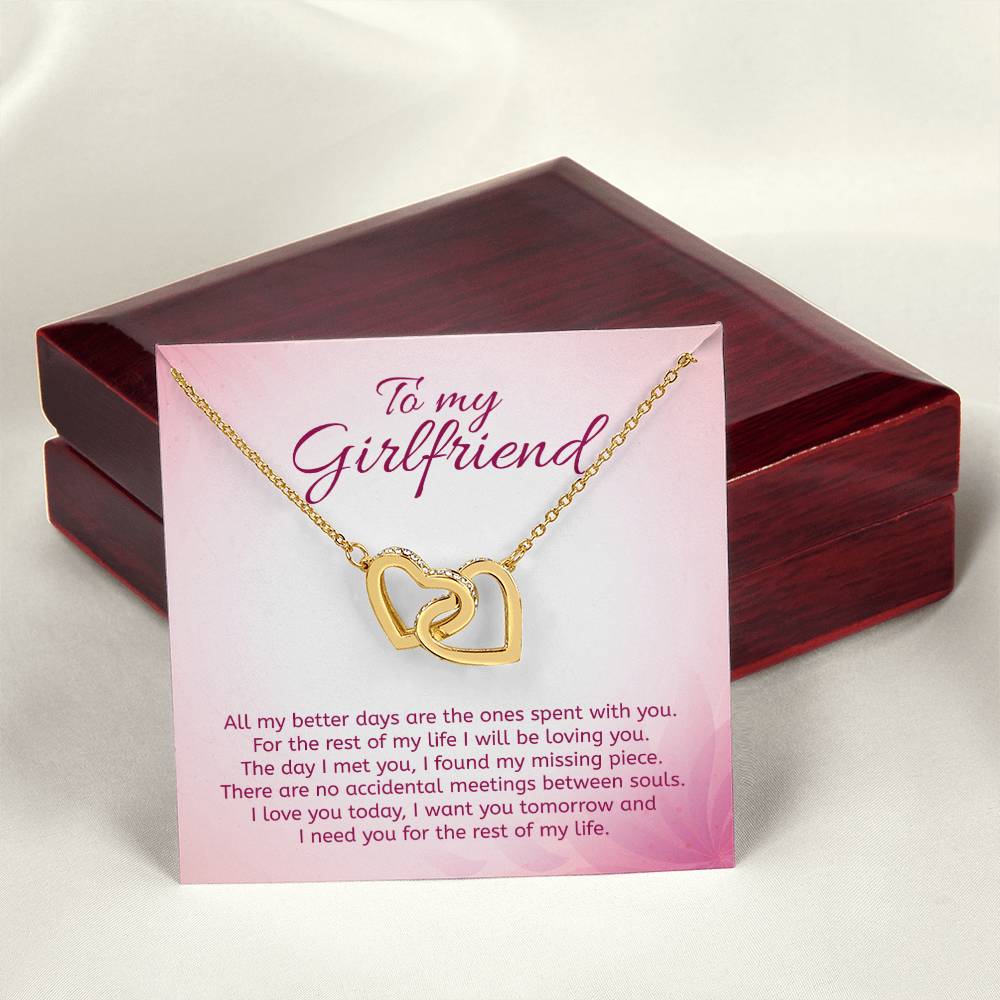 Interlocking Hearts Necklace For Your Girl