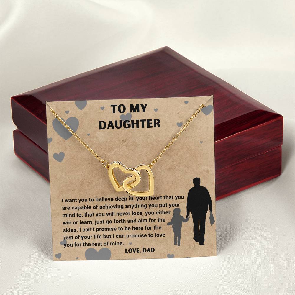 To My Daughter 🎁 Interlocking Hearts Necklace